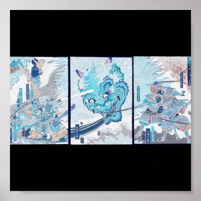 Samurai, som kämpar mot ondskefull sprit circa 186 poster (Framsidan)