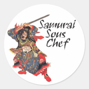 Samurai Sous Chef Runt Klistermärke