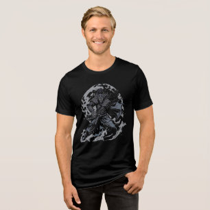 Samurai Spirit: Fierce Bläck Art Tri-Blend Tee