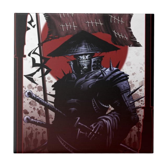 Samurai_spöke Kakelplatta (Framsidan)