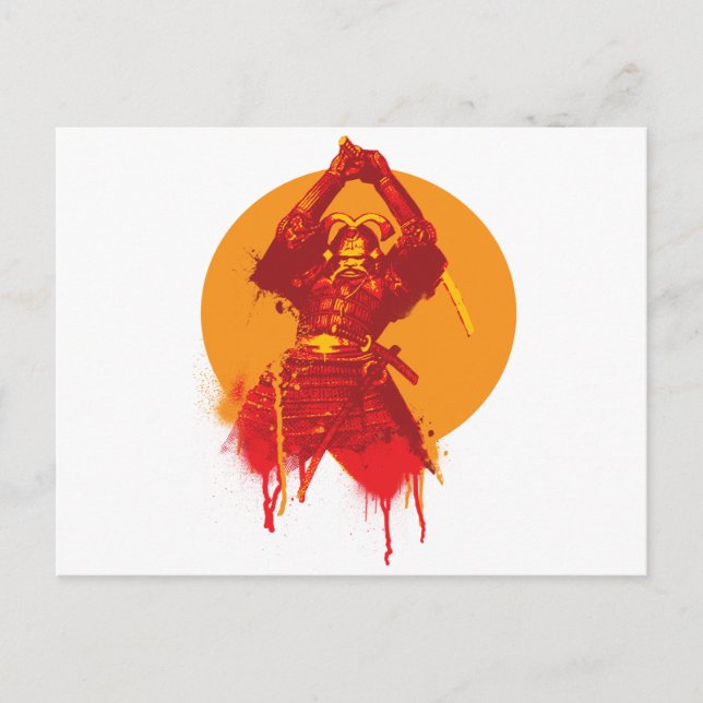 Samurai Strejka Postcard Vykort (Framsida)