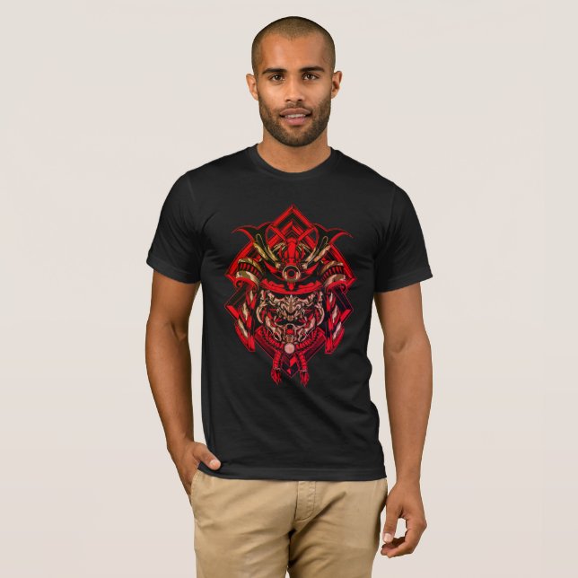 Samurai Strength T-Shirt - Warrior Spirit (Hel framsida)