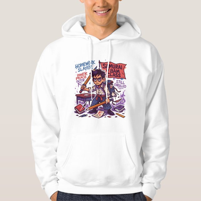Samurai Student Back to school Hoodie (Framsida)