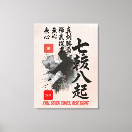 Samurai Sumi-E Zen Calligraphy Warrior Inspiration Canvastryck
