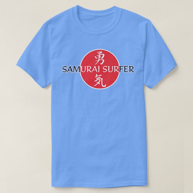 Samurai Surfer Pipeline Hawaii Shark (2) T Shirt (Design framsida)