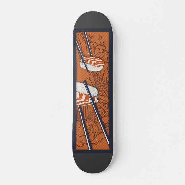 Samurai Sushi Japan Fish Skateboard (Framsida)