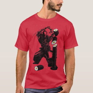 Samurai Sushi Katana Japansk Art Japan Spiritous T Shirt