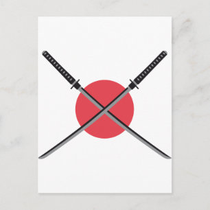 samurai-svärd vykort