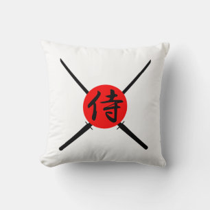 SAMURAI - Sword & Kanji Kudde