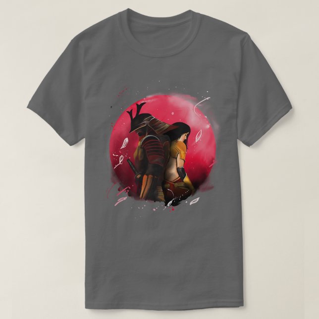 Samurai Sword Samurai japanska T Shirt (Design framsida)