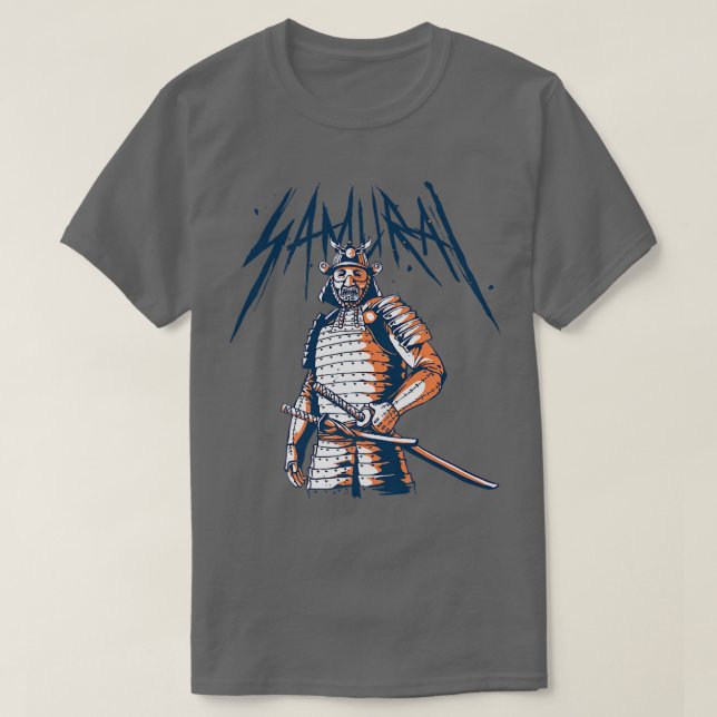 Samurai T-Shirt Japansk Sword Warrior Japan Warri (Design framsida)