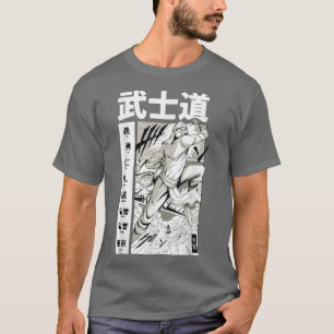 Samurai Tecknad Japan Anime Manar & Women Japanska T Shirt