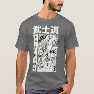 Samurai Tecknad Japan Anime Manar & Women Japanska T Shirt