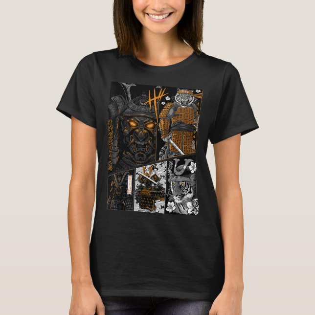 Samurai tigers t shirt (Framsida)