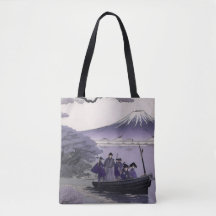 Samurai Tote Bag Mount Fuji Japanese Art