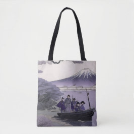 Samurai Tote Bag Mount Fuji Japanese Art Tygkasse