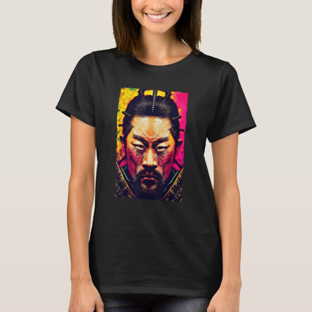 Samurai Ultimate Japansk Warrior MMA Martial A T Shirt (Framsida)