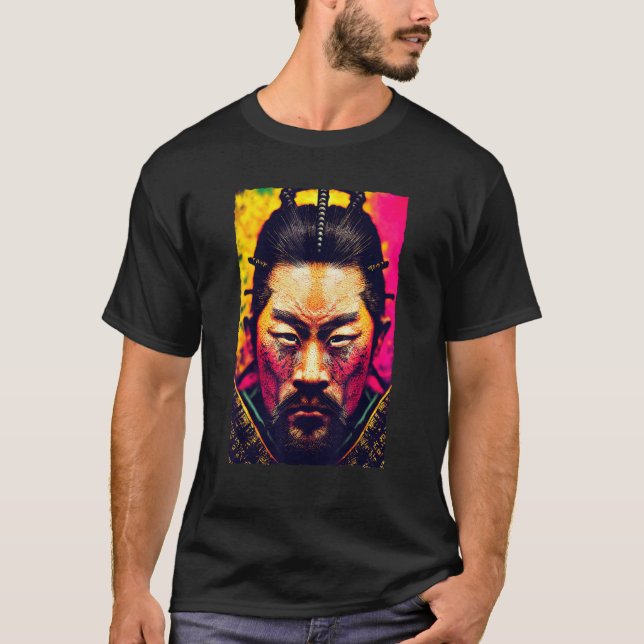 Samurai Ultimate Japansk Warrior MMA Martial A T Shirt (Framsida)