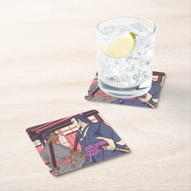 samurai underlägg papper kvadrat (Insitu)