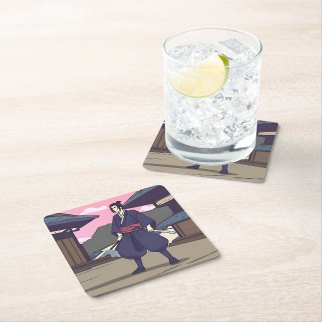 samurai underlägg papper kvadrat (Insitu)