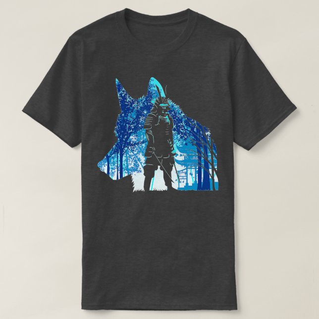 Samurai varg temple japanese warrior katanas t shirt (Design framsida)