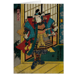 Samurai Warrior 1800-talet Hälsningskort