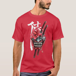 Samurai Warrior Aesthetic Japjapansk Oni Mask Kata T Shirt