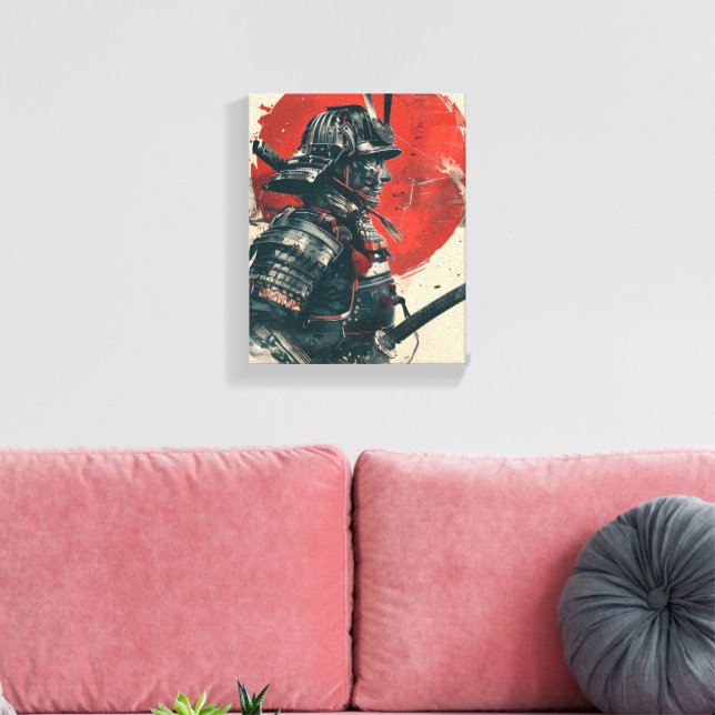 Samurai Warrior Art Canvastryck (Insitu (Vardagsrum))