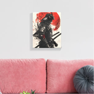 Samurai Warrior Art Skriv ut Canvastryck