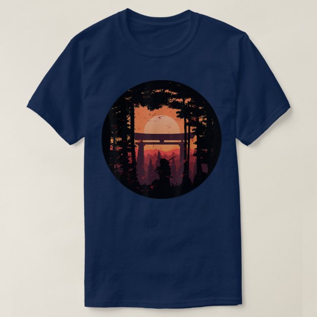 Samurai warrior bushido code japansk svärdman ( t shirt (Design framsida)