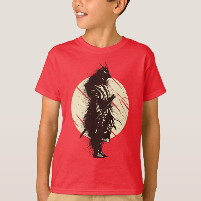 Samurai Warrior Bushido Code Japanska svärdmän T Shirt (Framsida)