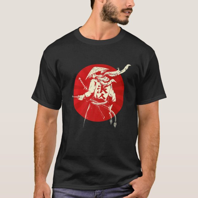Samurai Warrior Bushido Code Japanska svärdmän T Shirt (Framsida)