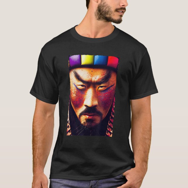 Samurai Warrior Bushido Samurai japanska Hans T Shirt (Framsida)