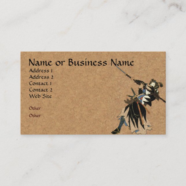 Samurai Warrior Business Profile Card Visitkort (Framsida)