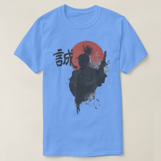 Samurai Warrior Code Bushido Japanska Kanji MAKOTO T Shirt (Design framsida)