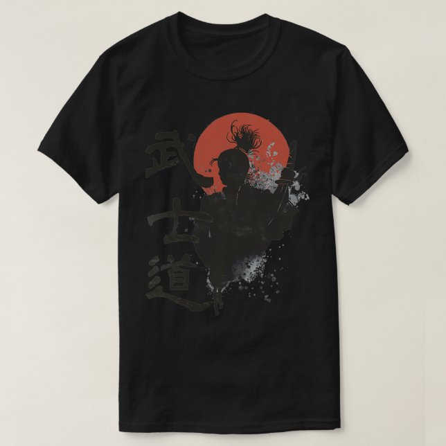 Samurai Warrior Code Bushido Japanska Kanji Pullov T Shirt (Design framsida)