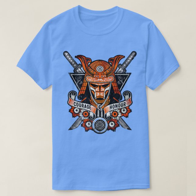 Samurai Warrior  Courage and Honour, Bushido  (2) T Shirt (Design framsida)