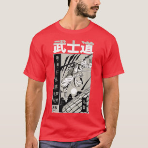 Samurai Warrior Fighter med Katana Japanskt citat T Shirt