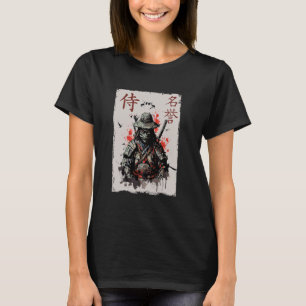 Samurai Warrior Frog Graphic, Coola Japansk Art Fr T Shirt