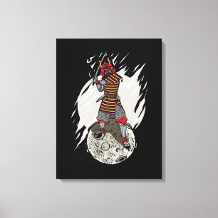 Samurai Warrior Gift Kids Astronaut Japan Samurai Canvastryck