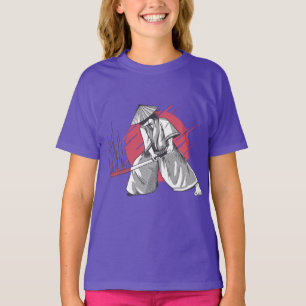 Samurai Warrior Hits med Katana T Shirt