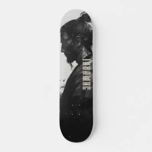 Samurai Warrior Illustration Mini Skateboard Bräda 18,5 Cm