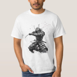 Samurai Warrior in Action Japanese Art Ceramic  T Shirt