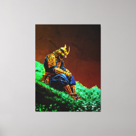 Samurai Warrior in Golden Armor - Epic Japanska Canvastryck