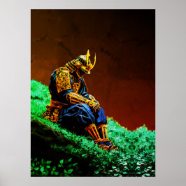 Samurai Warrior in Golden Armor - Epic Japanska Poster