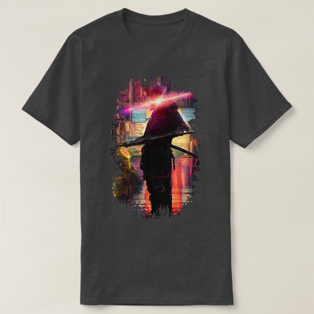 Samurai Warrior Japan Tokyo Fighters Stil Clothin T Shirt (Design framsida)