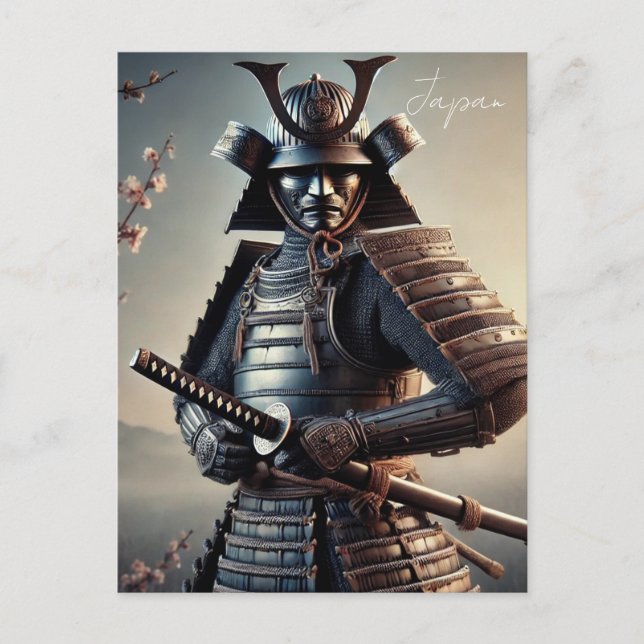 Samurai Warrior Japan Vykort (Framsida)