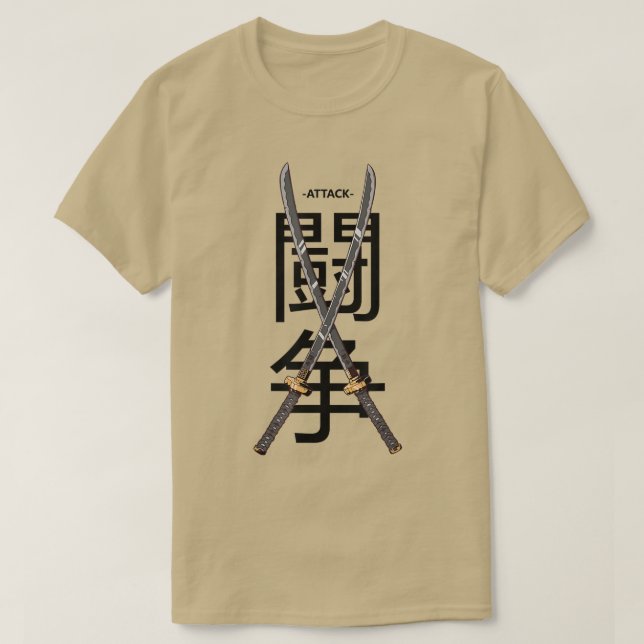 Samurai Warrior japansk Culture Japan Ninja Sword T Shirt (Design framsida)