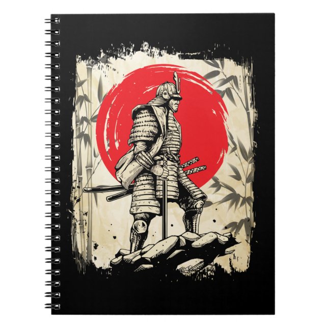 Samurai Warrior Japansk Hero Japan Swordsmen Anteckningsbok (Framsidan)