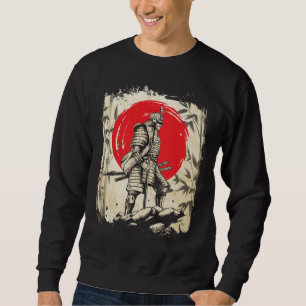 Samurai Warrior Japansk Hero Japan Swordsmen Lång Ärmad Tröja